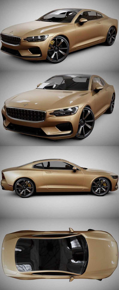 Volvo polestar汽车3D模型（OBJ,FBX,MAX）