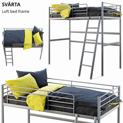 宜家Ikea Svarta阁楼床3D模型（OBJ,MAX）