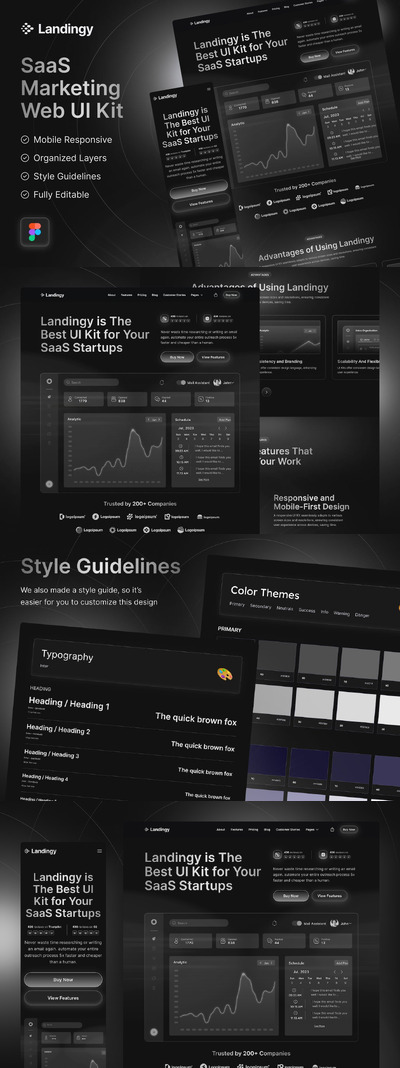 Saas 营销网站网页UI (FIG)
