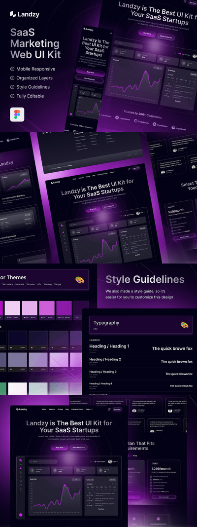 Saas 营销网站 网页UI (FIG)