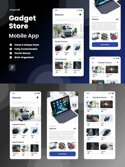 五金小工具商店移动应用APP UI KIT (FIG)
