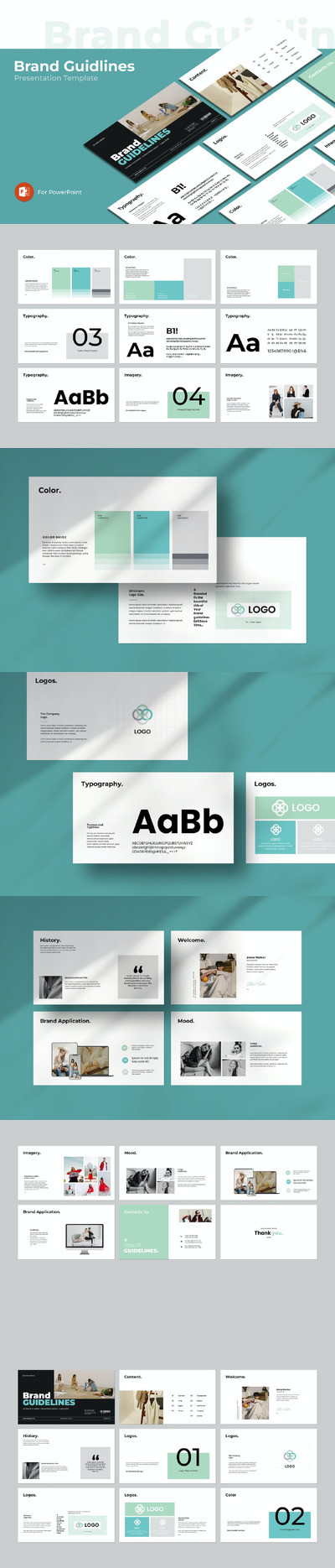品牌指南 PPT模版 (PPTX)