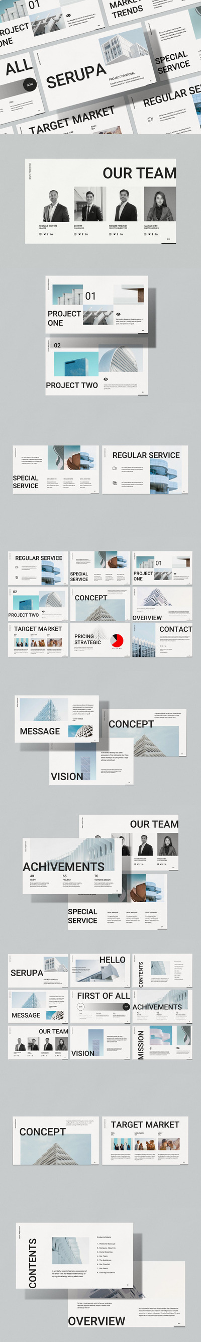 极简主义商业 PPT模版 (PPTX)