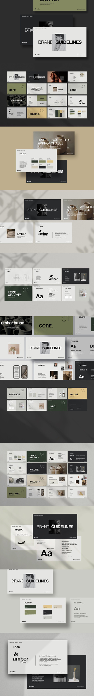 琥珀色|品牌指南  PPT模版 (PPTX)