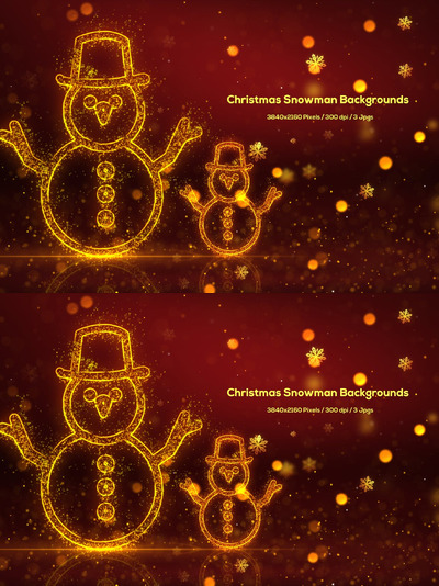 圣诞雪人背景 (JPG)