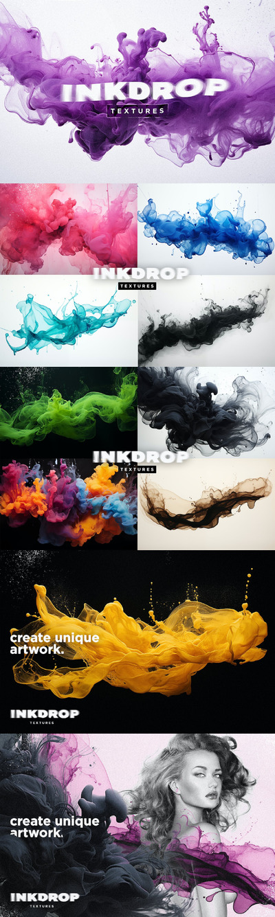墨滴纹理包 (JPG)
