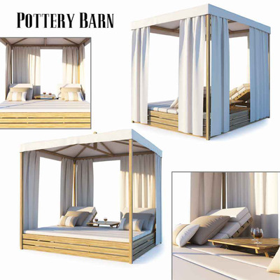 Pottery Barn花园凉亭3D模型（OBJ,MAX）