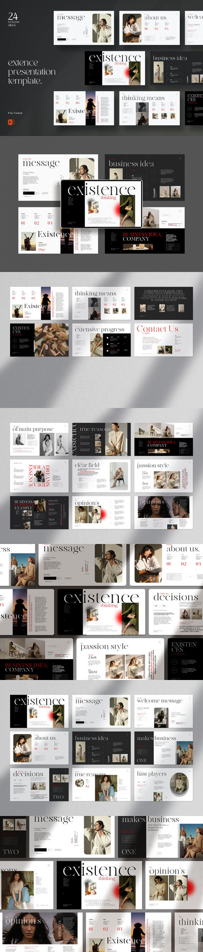 优雅时尚产品与服务介绍PPT模版 (PPTX)