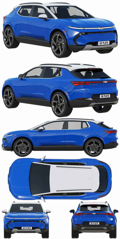 2024雪佛兰Chevrolet Equinox EV电动SUV汽车3D模型（OBJ,MAX）