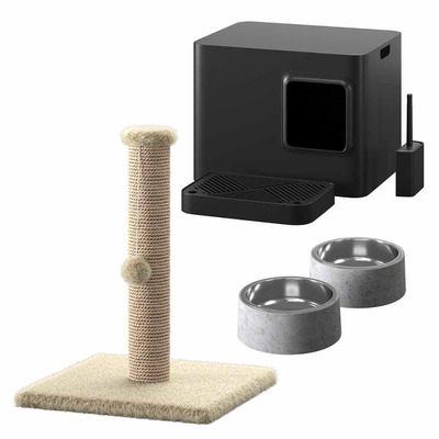 猫屋 猫碗和猫蹭痒器3D模型（FBX,MAX）