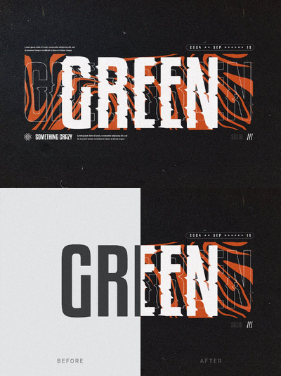 故障文字效果 (PSD)