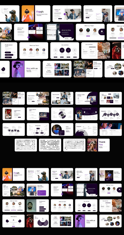 新鲜 - 技术 PPT模版 (PPTX)