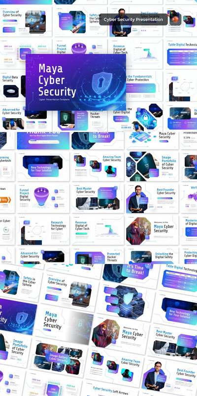 网络安全技术介绍  PPT模版 (PPTX)