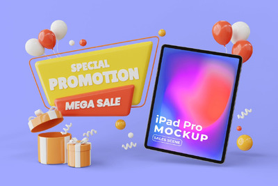 Ipad样机销售场景 (PSD)