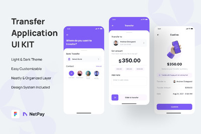 财务转账 iOS 应用程序模板 (FIG)