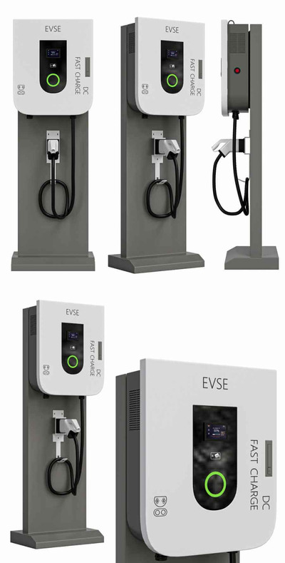 电动汽车充电桩3D模型（OBJ,FBX,MAX）