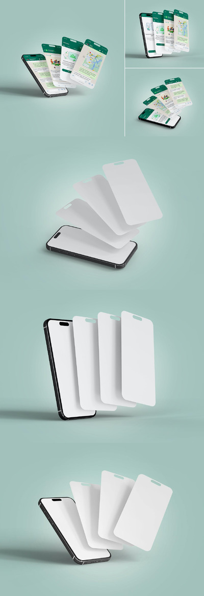 最新智能手机样机集上的 WhatsApp 屏幕样机 (PSD,JPG)