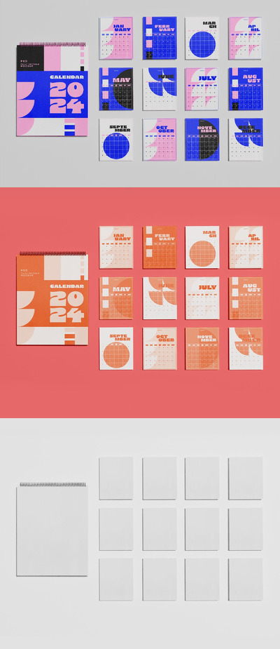 年度挂历样机 (PSD)