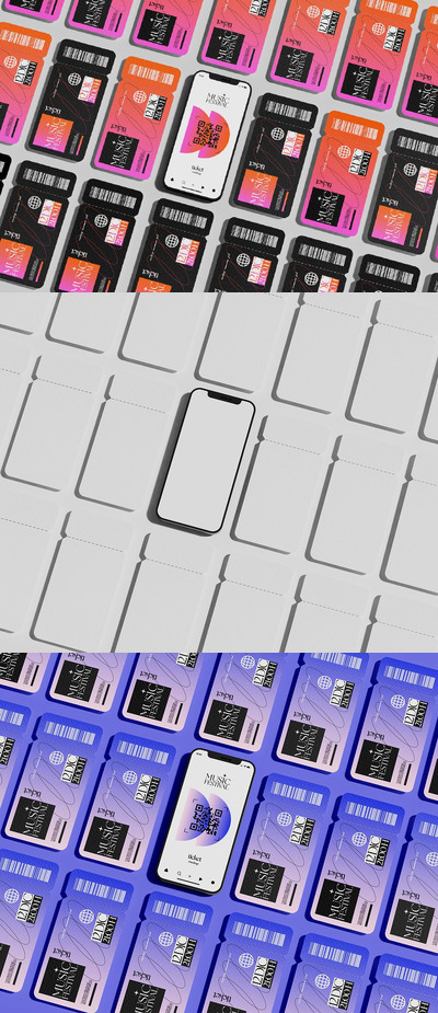 门票设计样机 (PSD)