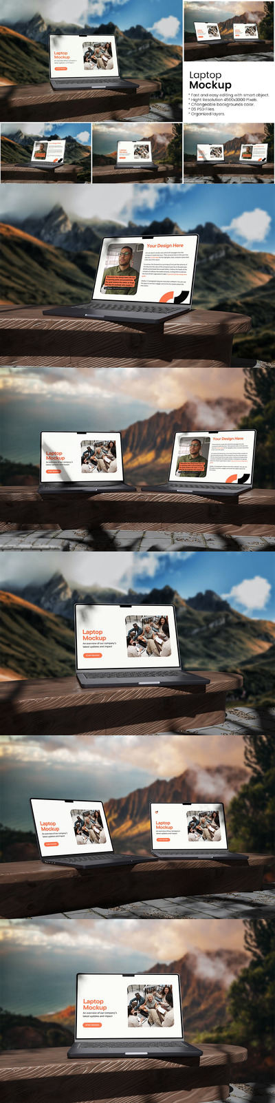 笔记本电脑样机 (PSD)