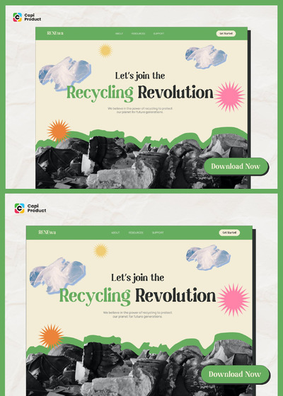 回收网站 - 复古风格网页UI (FIG)