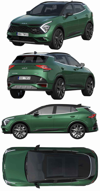 2022款起亚Kia Sportage GT Line SUV汽车3D模型（FBX,MAX）