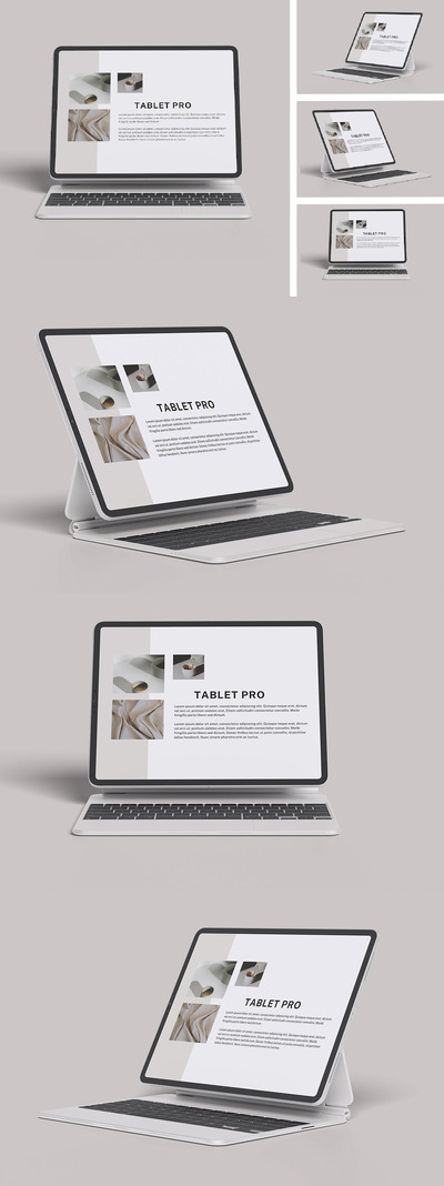 平板电脑专业样机 (PSD,PDF)