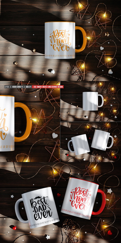 带星串灯样机的陶瓷杯 (PSD)