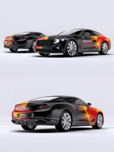 宾利欧陆汽车模型 (PSD,PDF)