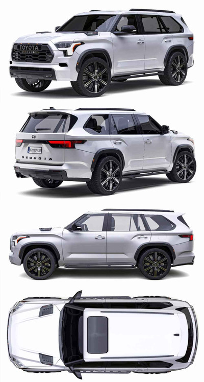 2023丰田Toyota Sequoia MPV汽车3D模型（OBJ,FBX,MAX）