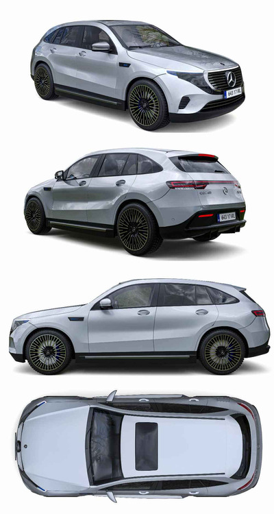 奔驰Mercedes Benz EQC 400 SUV汽车3D模型（OBJ,MAX）
