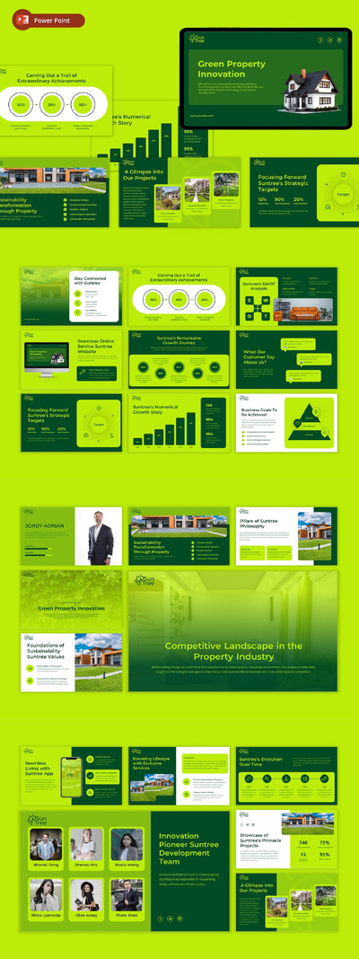 绿色地产 PPT模版 (PPTX)