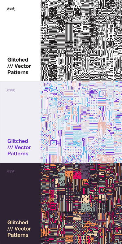 出现故障 |矢量图案|卷。 01 (AI,EPS,PNG)