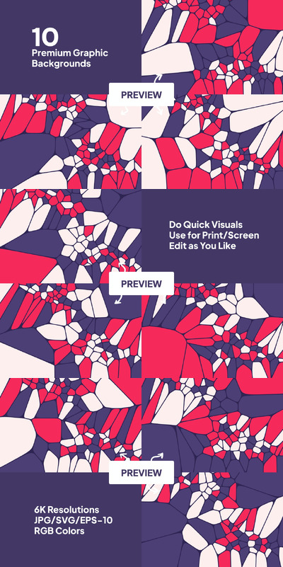 抽象 沃罗诺伊 模式 (AI,EPS,JPG,SVG)