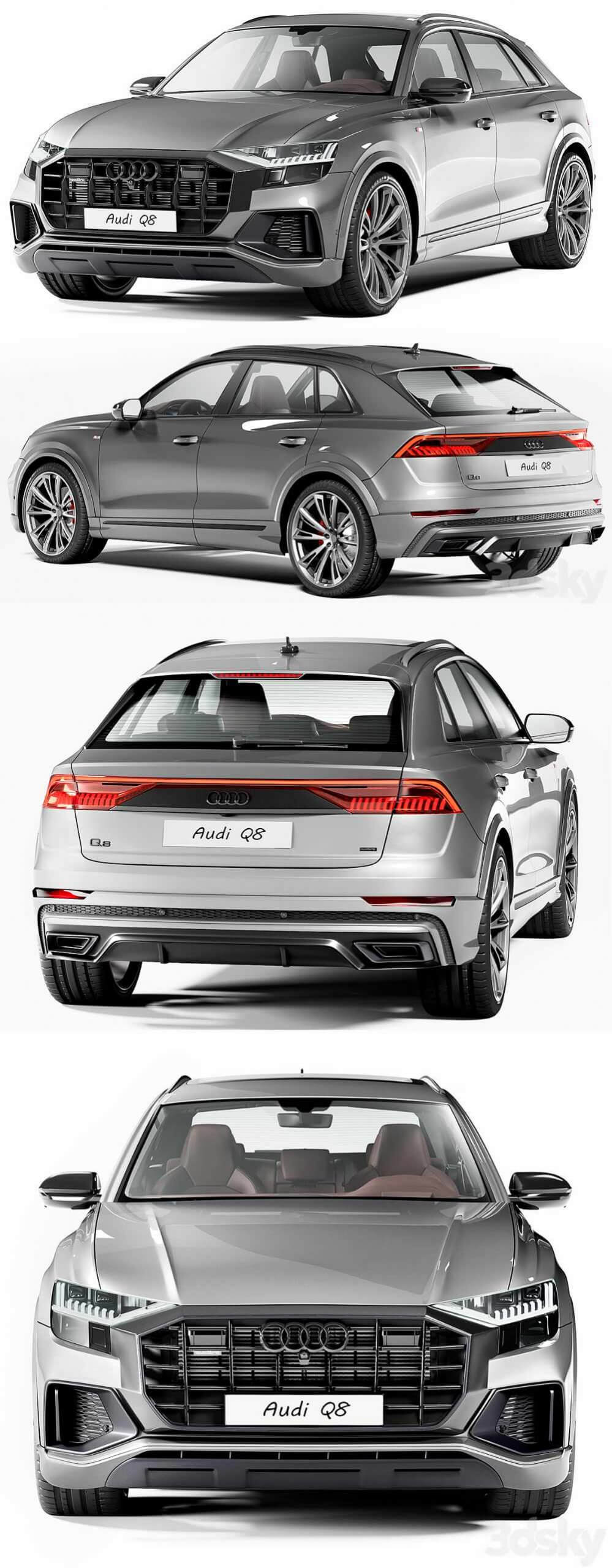 奥迪Audi Q8 SUV汽车3D模型（OBJ,MAX）