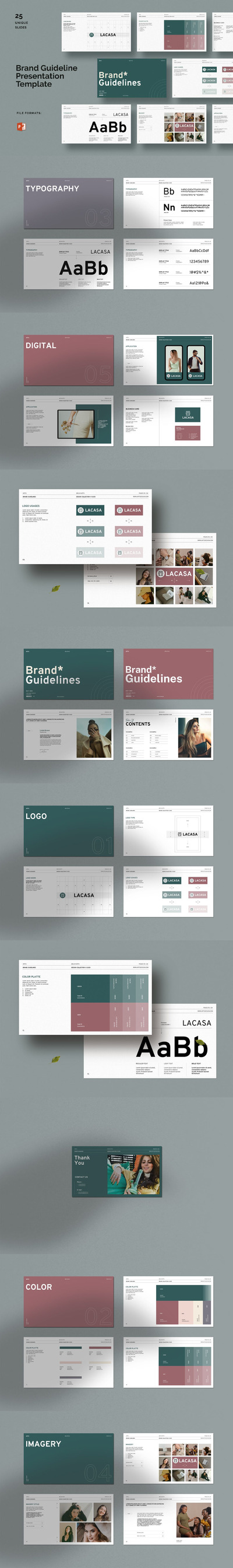 品牌指南演示 PPT模版 (PPTX)