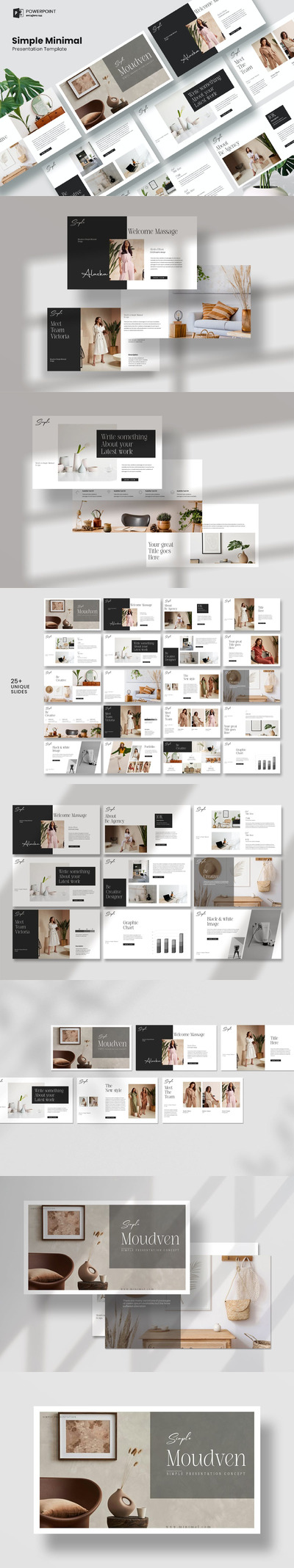 简单的内容展示  PPT模版 (PPTX)