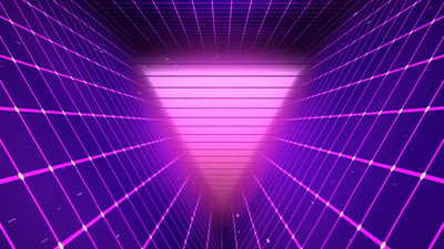 复古合成隧道背景 (JPG)