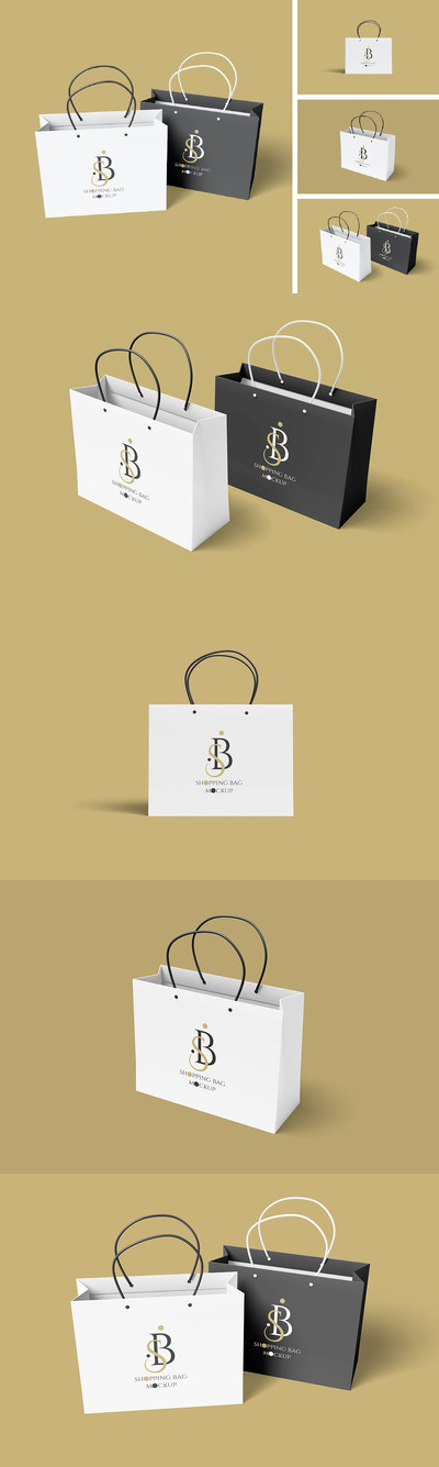 购物袋样机 (PSD,PDF)