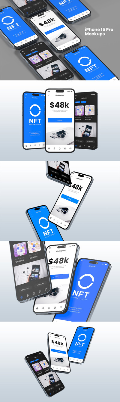 iPhone 15 Pro Max 样机 (PSD)