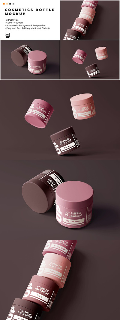 化妆品瓶样机 (PSD,JPG)