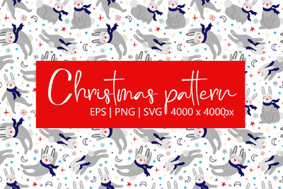 与兔子图案 (EPS,JPG,PNG,SVG)