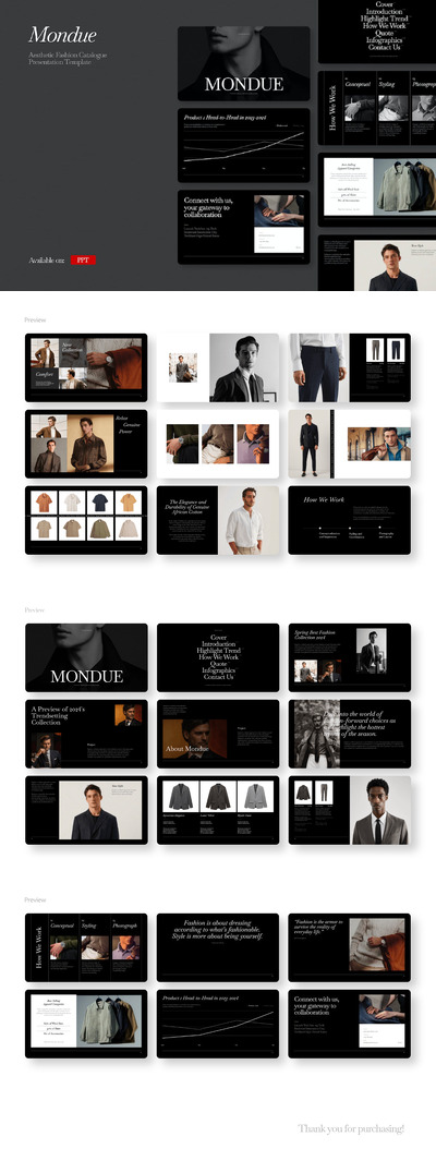 美学时尚目录 PPT模版 (PPTX)