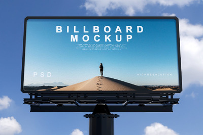 广告牌户外样机 (PSD,PNG)