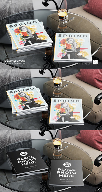 杂志书籍封面 (PSD)