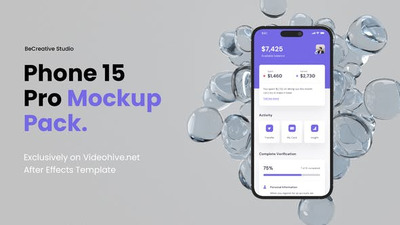 iPhone 15 Pro 样机AE视频模版 (AEP)