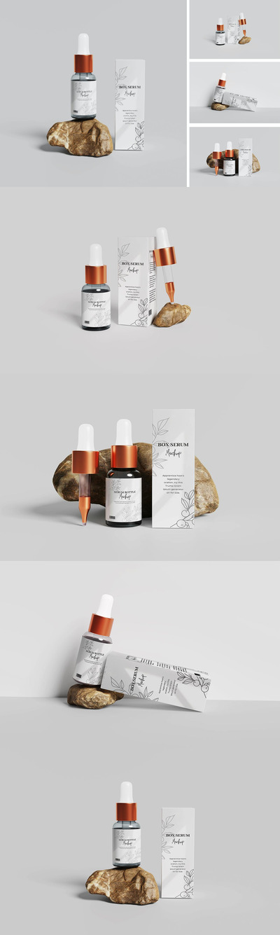 滴管瓶和盒子 PSD 样机 (PSD)