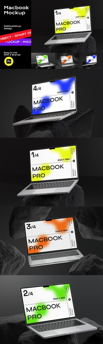 笔记本电脑样机 (PSD)