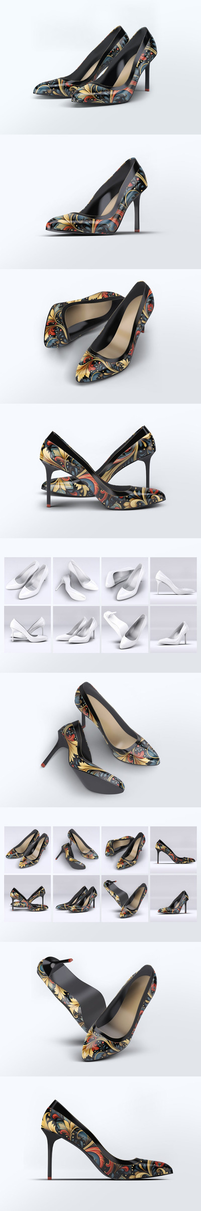 高跟鞋模型样机 (PSD,PDF)