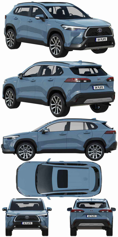 2023款丰田卡罗拉Toyota Corolla Cross SUV汽车3D模型（OBJ）